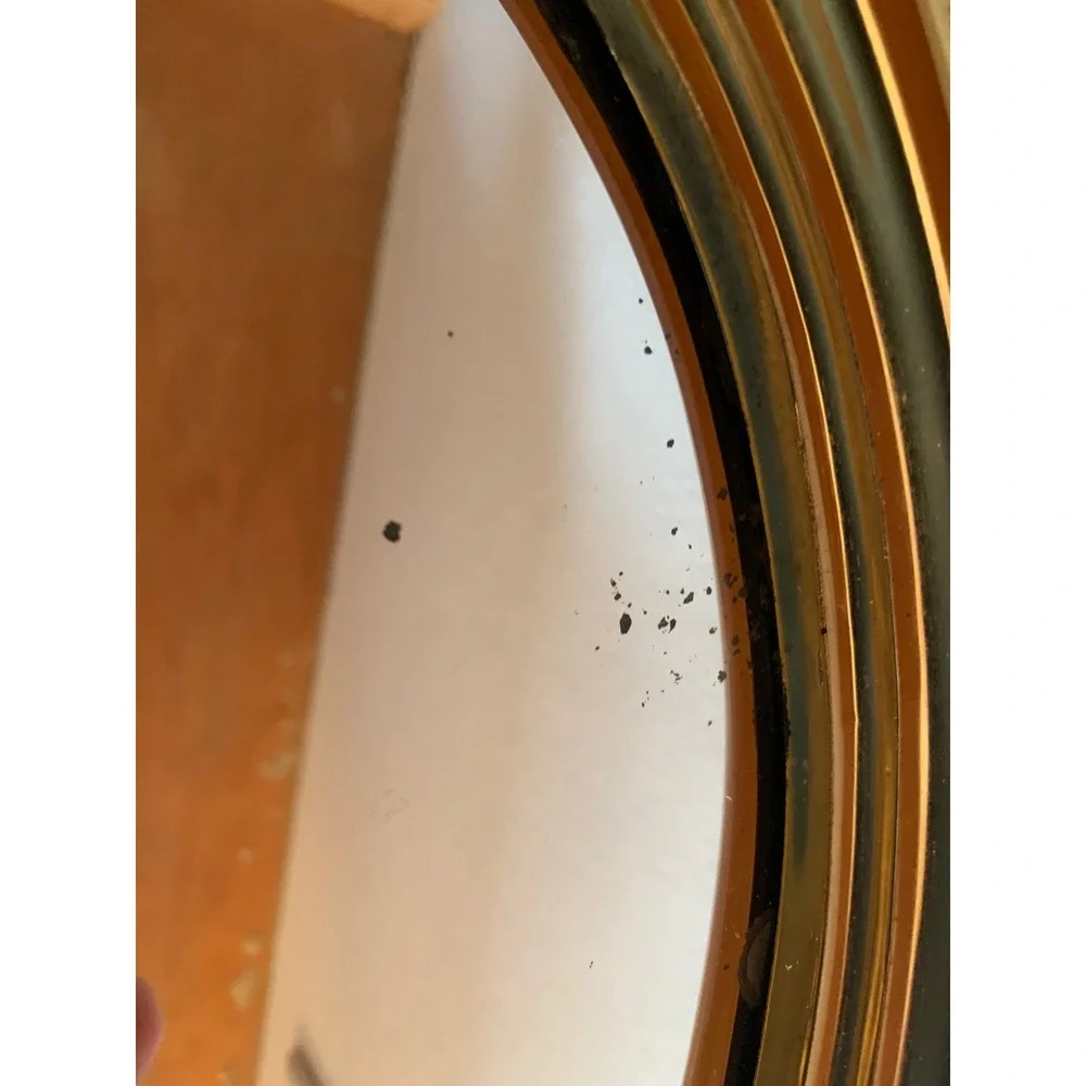 Vintage Syroco MCM Gold Oval Mirror Floral Ornate Regency Core Whimsigoth 21x15